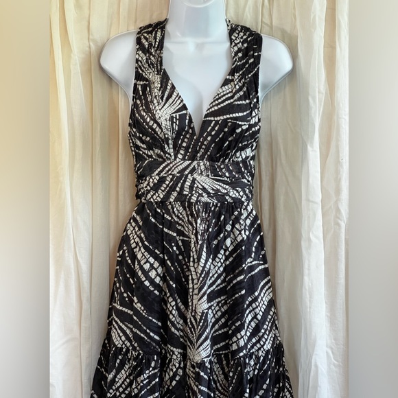 NWT Anthropologie Plenty - Tracy Reese Black White Printed Tiered Dress - Picture 2 of 7